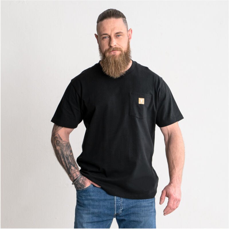 Heavy Tee Pocket organic cotton xl Black - Stier