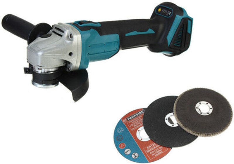 125 mm 18 Volt 4-Gang-Akku-Winkelschleifer für ältere Makita-Akkus + Zubehör (nur Maschine)