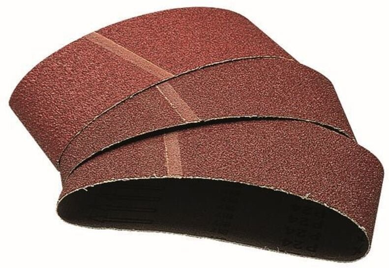 Wolfcraft Schleifbänder K80 75 x 533 mm 3-teilig für Bandschleifer