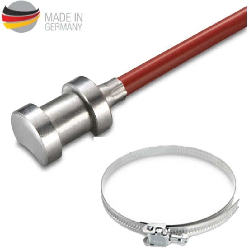 Anlegetemperaturfühler mit Silikonleitung bis 250°C