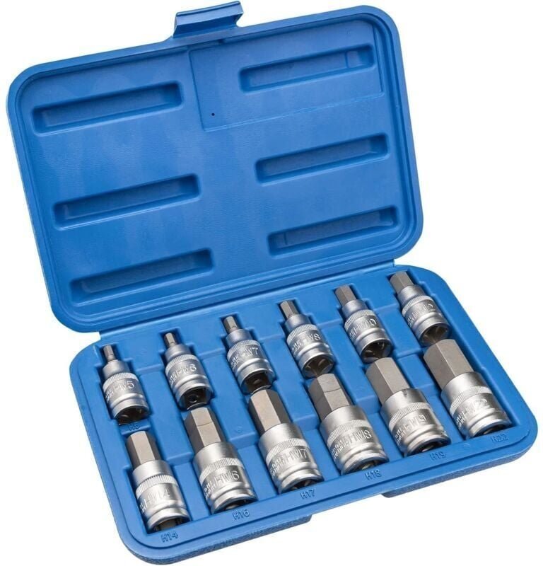 Thumbnail - 12-teiliger Torx-Sechskant-Steckschlüsselsatz, 6-Kant-Steckschlüssel 5, 6, 7, 8, 10, 12, 14, 16, 17, 18, 19, 22 mm, mit ...