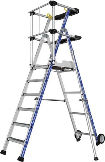 Escabeau pirl 4 marches - Hauteur max. de travail 2.94m - 2272904