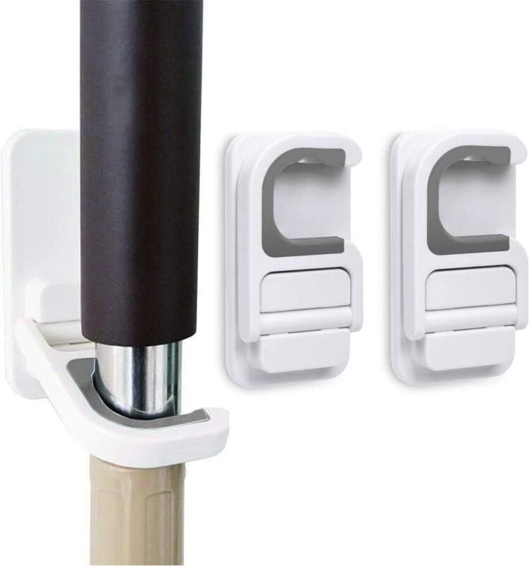 3er-Pack selbstklebende Besen- und Mopphalter, kein Bohren erforderlich, super rutschfester Besen- und Kehrschaufelhalte...