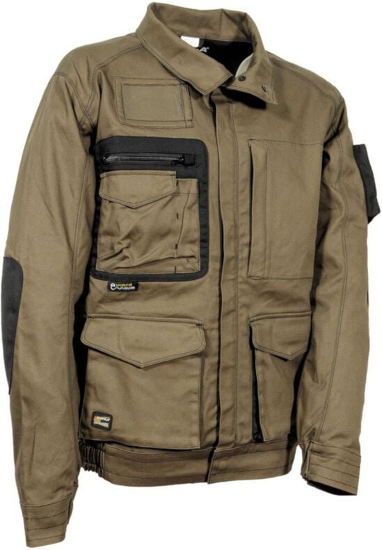 Cofra Arbeitsjacke 300 g/m², mit vielen Taschen braun 50