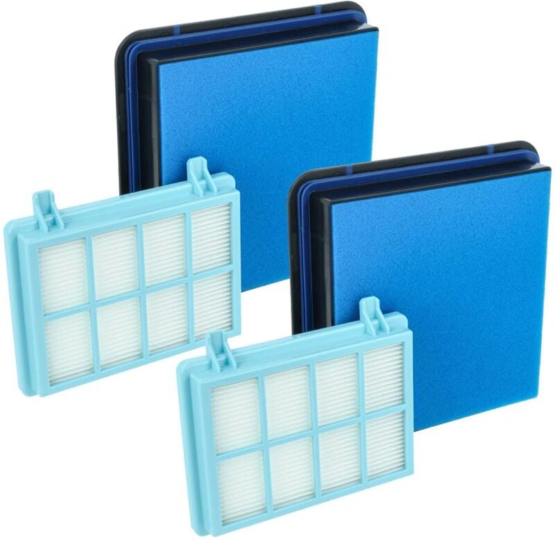 Filter-Set Ersatz für Philips FC8010/02, FC8010/01 für Staubsauger - 6x Filter (HEPA-Filter, Motorschutz-Filter, Schaum-...