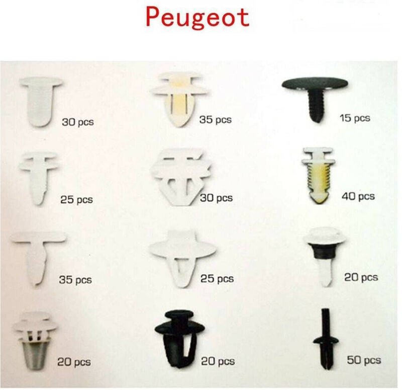 Trade Shop - set clip für peugeot auto confect 345 pezi ricambi plastic -