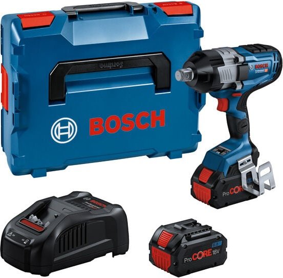 Bosch Akku-Drehschlagschrauber gds 18V-1600 hc, 3/4', 2x 8,0Ah pc und Ladegerät in l-boxx