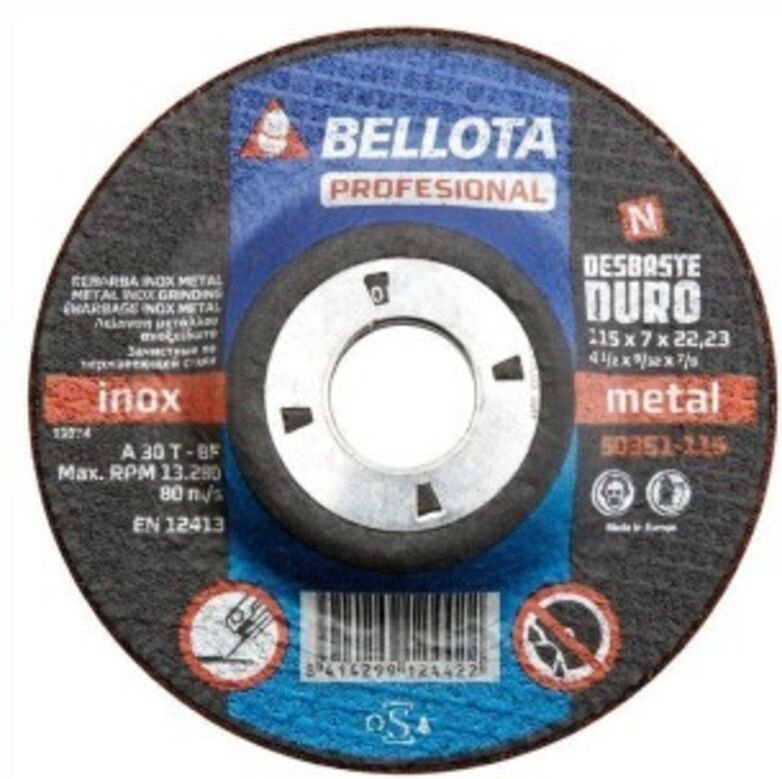 Metallschleifscheibe 50351-115x22,2x7,0 mm - Bellota