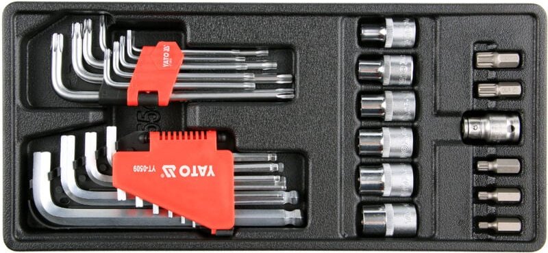 Schubladeneinsatz Innensechskant, Torx-Schlüssel, Steckschlüssel 31-Teilig - Yt-55451