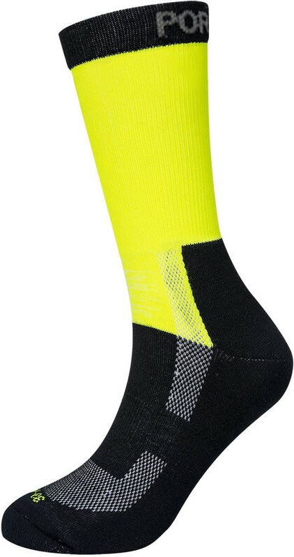 Portwest leichte Warnschutz Arbeitssocken gelb/schwarz 39-43