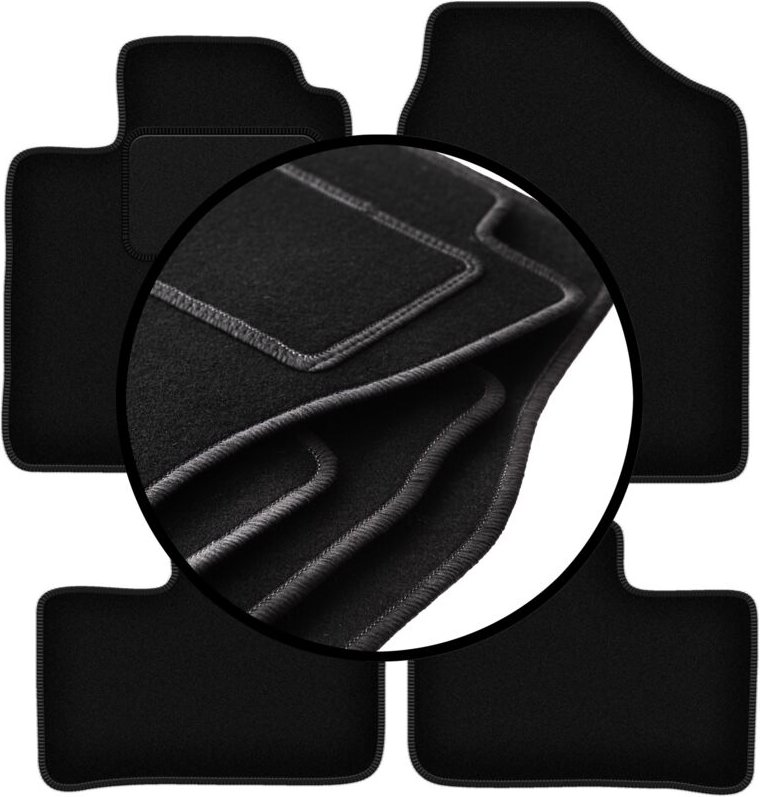 Kompletter Satz Veloursmatten für: Daihatsu Cuore VI Schrägheck (2003-2007)