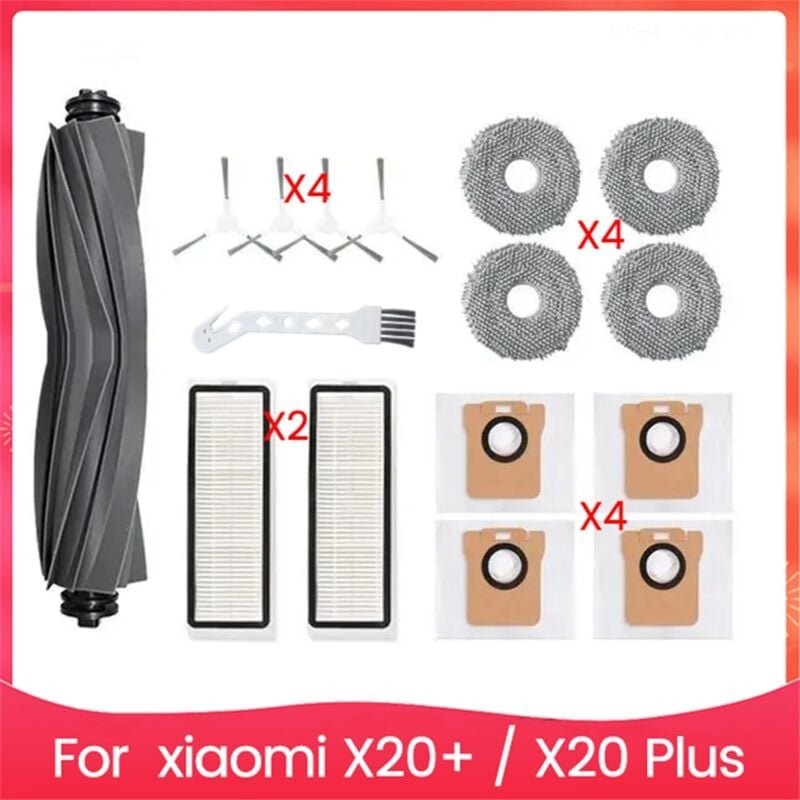Für Roboterstaubsauger X20+ / X20 Plus Hauptseitenbürste Hepa-Filter