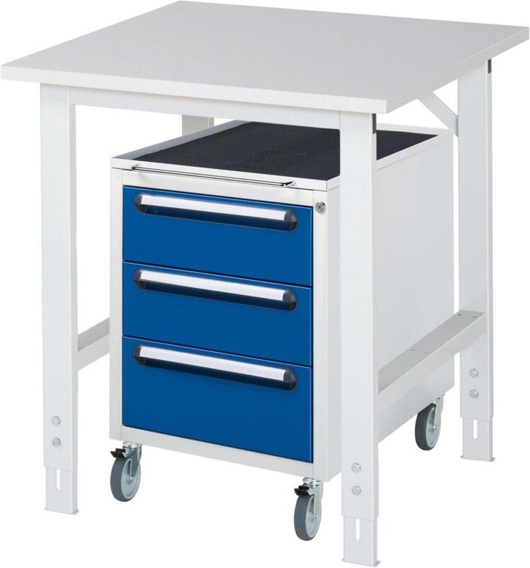 Rau Arbeitstisch Tom höhenverstellbar KM09, B750xT800xH760-1080mm, M-Platte-22mm