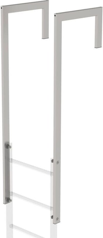 Ausstiegsholm abgewinkelt Edelstahl Länge 1.600 mm - 068049 - Günzburger Steigtechnik