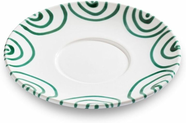 Gmundner Keramik - Grüngeflammt, Unterteller Teetasse Maxima (Ø18cm)