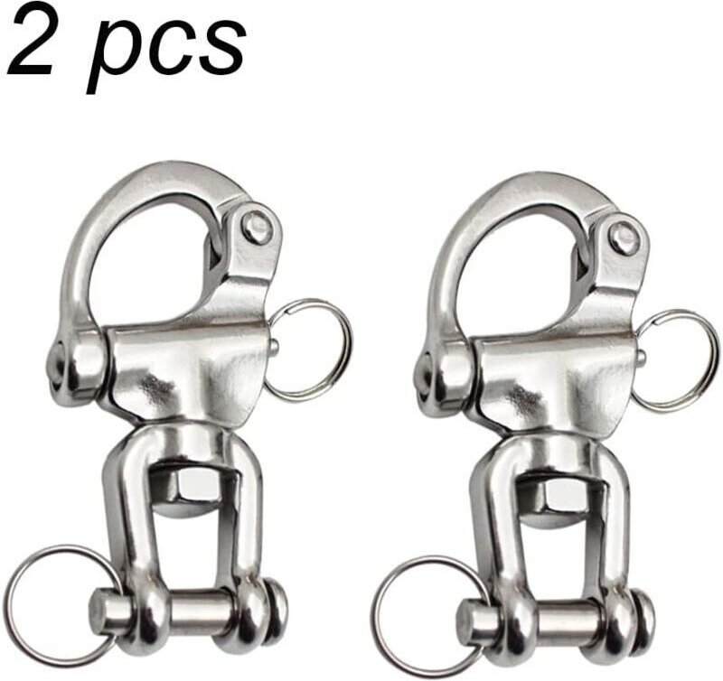 YMYNY 2 Stück Drehkarabinerhaken, Edelstahl-Drehkarabinerhaken, Schnellverschluss-Federhaken, 316 Edelstahl-Zubehör für ...