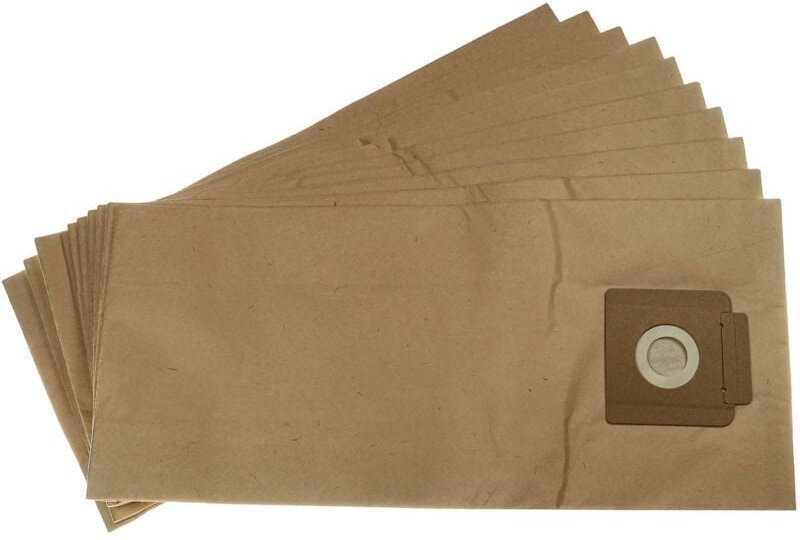 10x Staubsaugerbeutel kompatibel mit Kärcher t 9/1 bp Staubsauger - Papier, 51,5cm x 23cm braun - Vhbw
