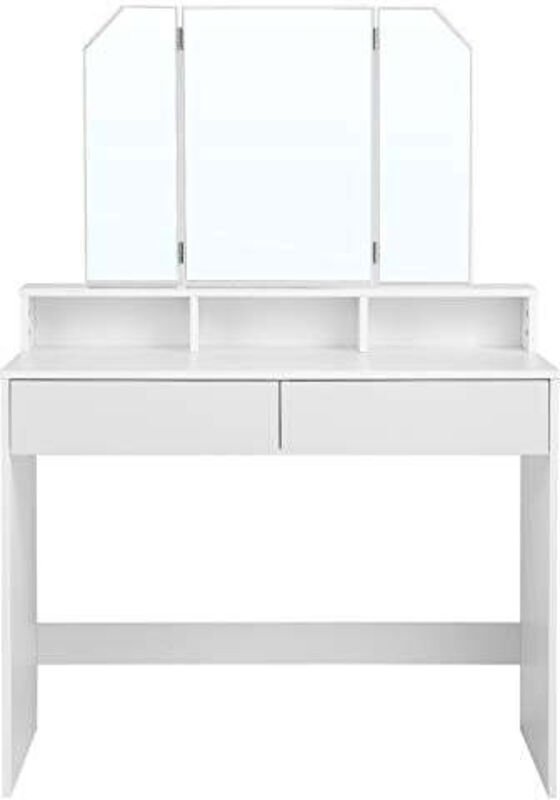 Klappbarer schminktisch mit spiegel und schubladen