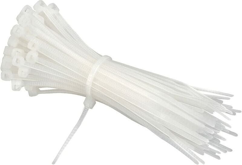 Thumbnail - Kabelbinder 150 mm x 3 mm, Kabelbinder, Rilsan-Nylon-Kabelbinder, Kabelbinder 150 mm, weiß, Packung mit 200 Stück