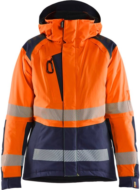 Thumbnail - Winterjacke für Damen mit hoher Sichtbarkeit 4456 - Orange/Marine XXL