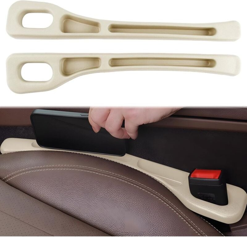 2er-Pack Aufbewahrungsboxen für Autositzlücken, universelle Aufbewahrungsboxen aus Kunststoff für kleine Gegenstände und...