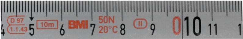 Rostfreies Stahlbandmaß, in Kapsel, 30 m - BMI