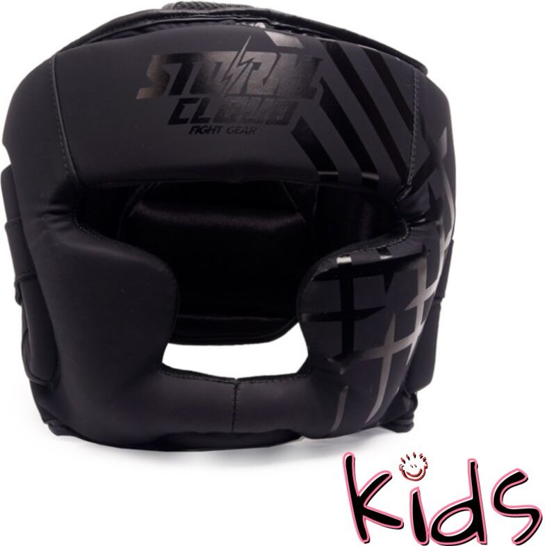 StormCloud Lynx Kinder-Boxhelm Schwarz-Schwarz Junior M