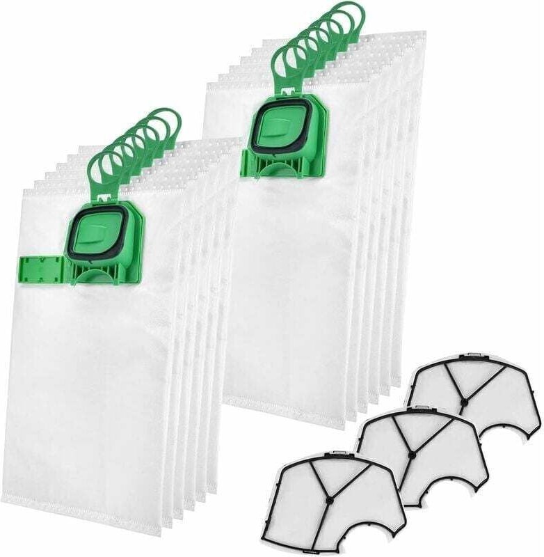 15 Staubsaugerbeutel für Vorwerk Kobold VK 140 VK 150 VK140 VK150 FP 140 FP 150, 12 Vlies-Mikrofaser-Filterbeutel und 3 ...