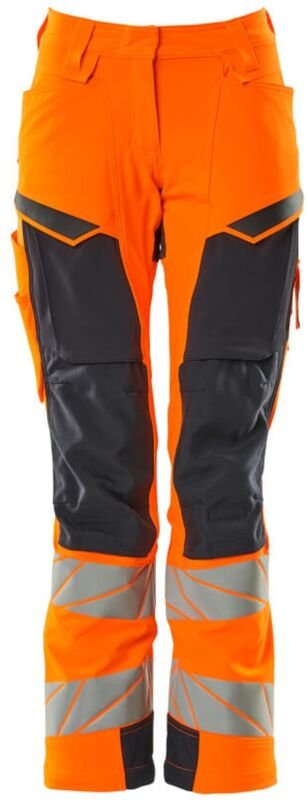 Damen-Hose mit Knietaschen 19078-511-14010 Gr. 42 hi-vis orange/schwarzblau - Mascot