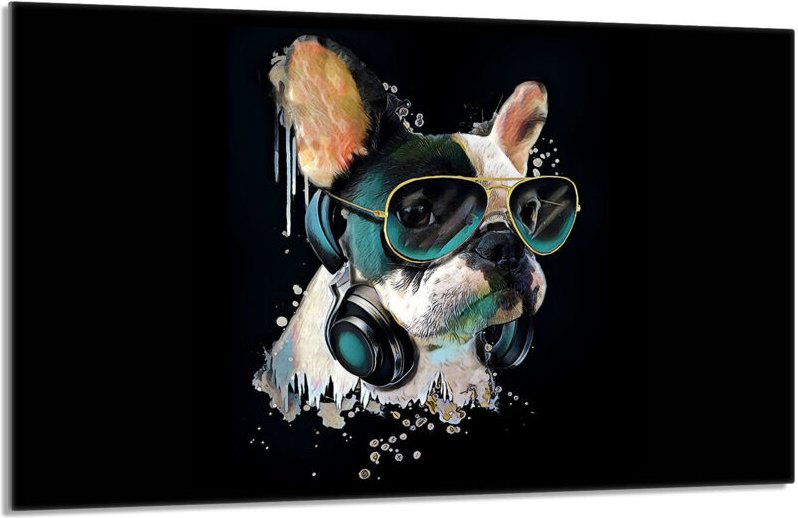 Glasschutzplatte für den Herd 80x52 Hund