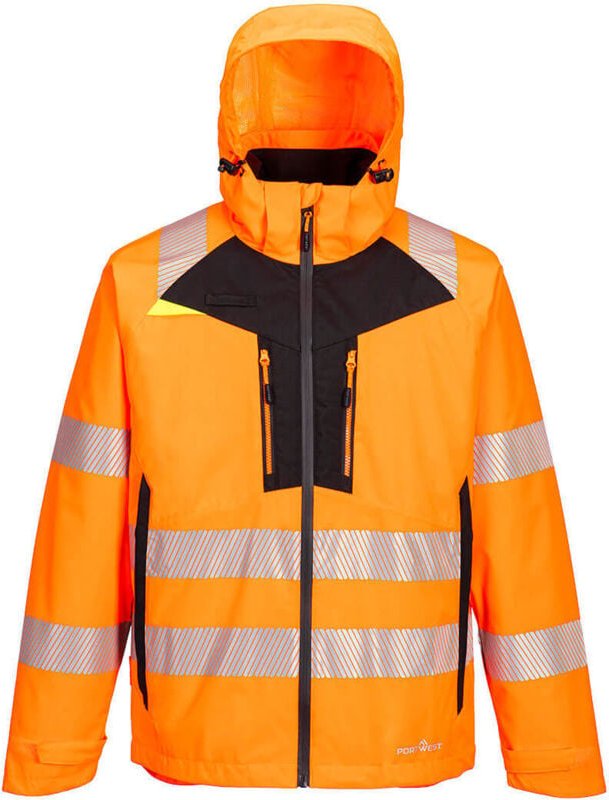 Thumbnail - 4-in-1 Jacke DX4 Hi-Vis Orange/Schwarz 4XL