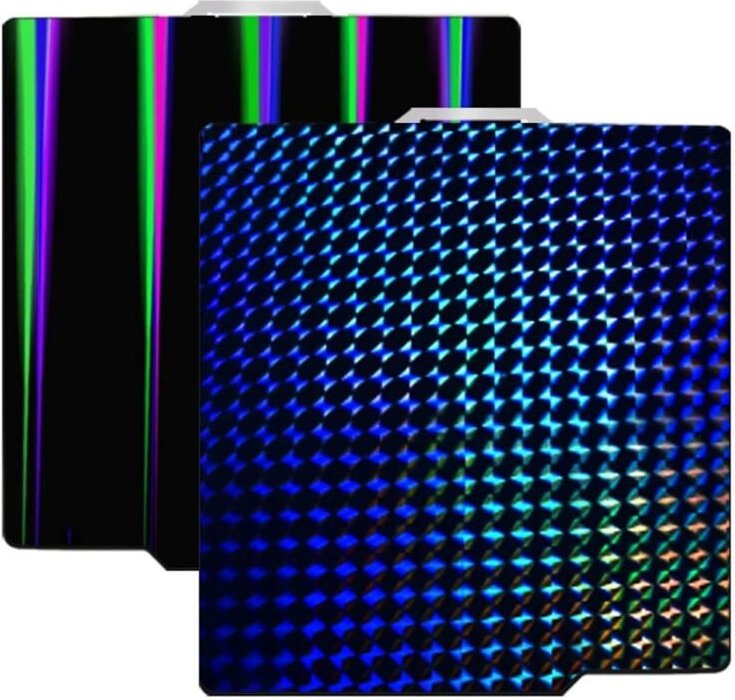 H1H-Bauplatte für A1/X1C/X1/P1P/P1S 3D-Drucker, 257 x 257 mm doppelseitige Federplatte (Lichtstrahl + Phantom)