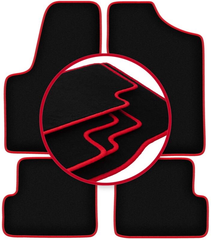 CARLUX-RED Autofußmatten für: Fiat Seicento Fließheck (1998-2010)