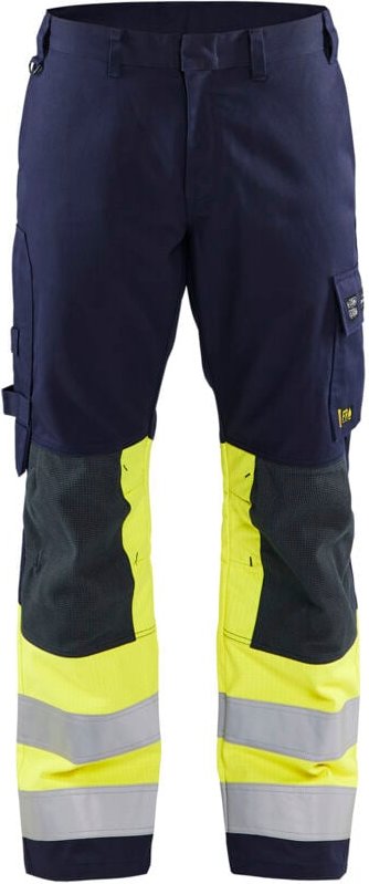 Arbeitshose Multinormes 1478 - Marine/Gelbfloß XL - FR(48) - SE(C54) - Kurz