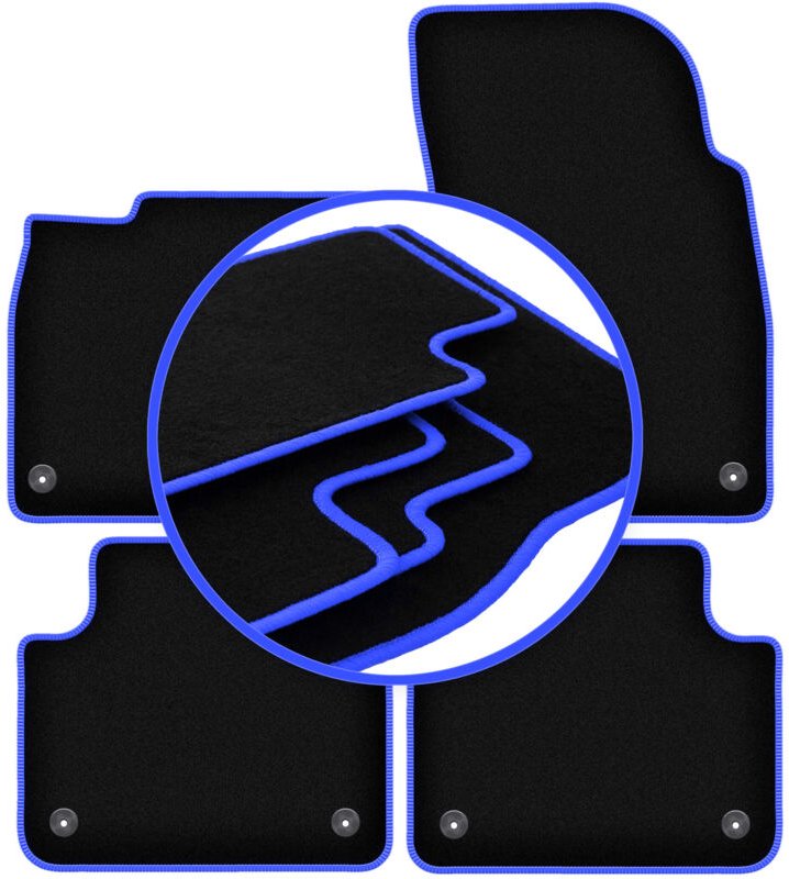CARLUX-BLUE Autofußmatten für: Porsche Cayenne III SUV (2018-)