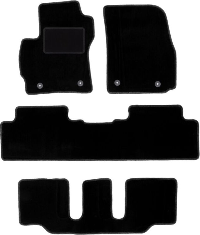 Schwarze Velours-Fußmatten für: Mazda 5 I 7-Sitzer (2005-2010)