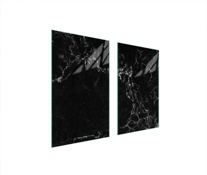 GLASSCHUTZPLATTE FÜR HERD 75x52 MARMOR