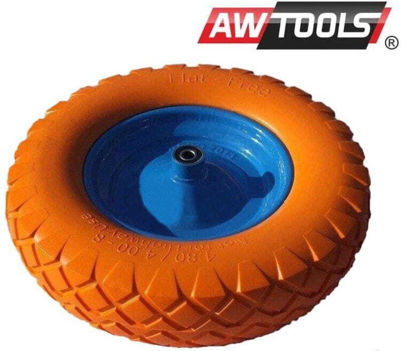 Awtools Pneumatische Schaumstoff-Radleiste 400, Metallfelge, Lager + Achse