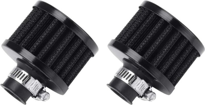 X Kaltluftfilter, Kurbelgehäuse-Entlüftung, Turbo-Lüfter, 12 mm, Mini, Schwarz, für Auto, Motorrad - Ahlsen
