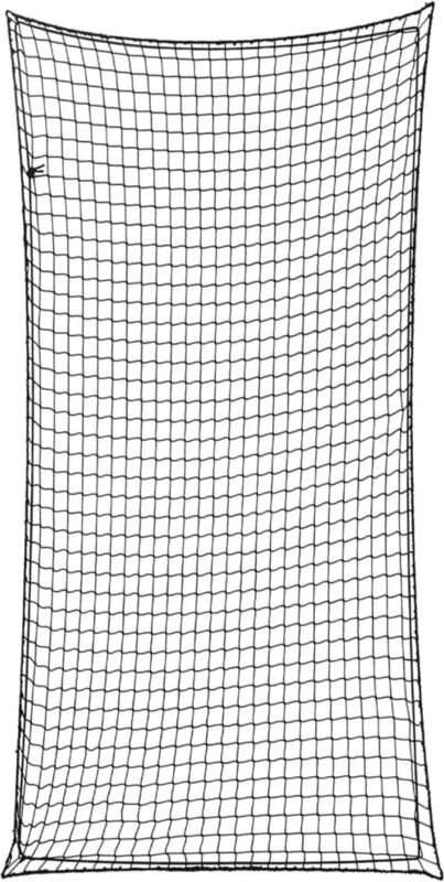 Anhängernetz mit Gummiseil Schwarz 4x2 m pp Vidaxl