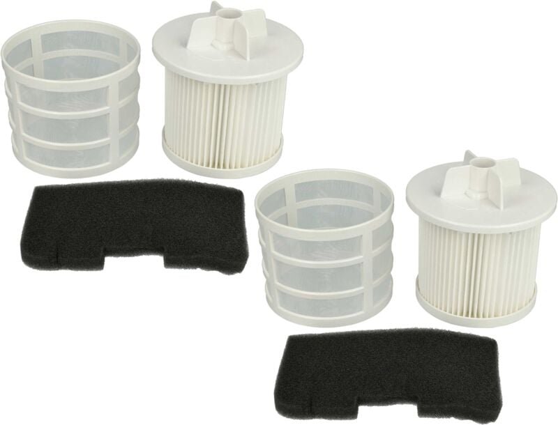 Filter-Set kompatibel mit Hoover SE71SZ08001 39001414, SE71SZ04001 39001362 Staubsauger - 4x Filter (Abluft-Filter, Vorm...