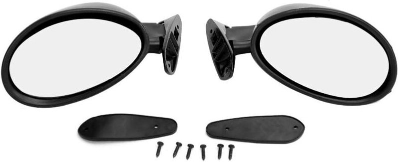 Ber Oldtimer Spiegel, 1 Paar Schwarz Universal Seitentür Rückspiegel Oldtimer Umbau Zubehör