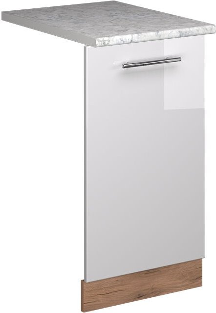 Thumbnail - Vicco - Geschirrspülblende Fame-Line, Weiß Hochglanz, 45 cm , ap Marmor