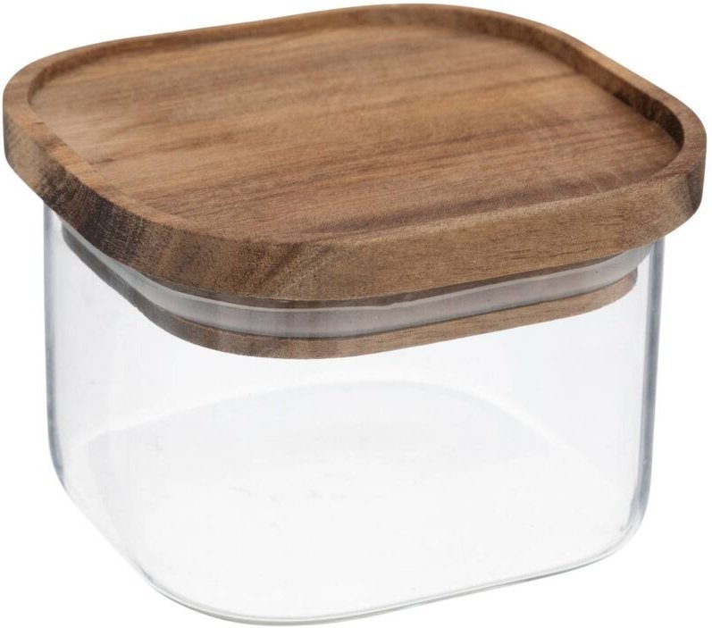 5five Simply Smart - Einmachglas hermet 0,4l aus glas mit luftdichtem deckel aus akazienholz - 5five