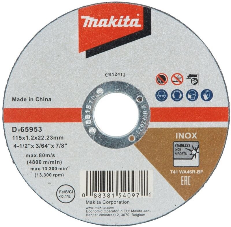 Trennscheibe 115x1,2mm inox - Makita