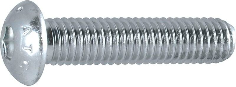 Linsenkopfschrauben M3x16 - Linsenschrauben mit Innensechskant, Stahl verzinkt-blau - 500 Stück