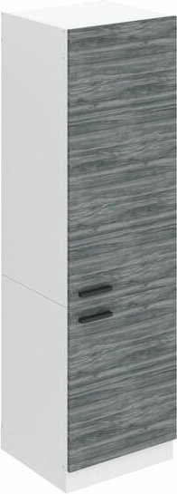 Kühlschrank Schrank Hochschrank Küche ssl. 60 cm Breite und 204 cm Höhe. Einbauschrank für Kühlschrank mit 2 Türen, Glam...