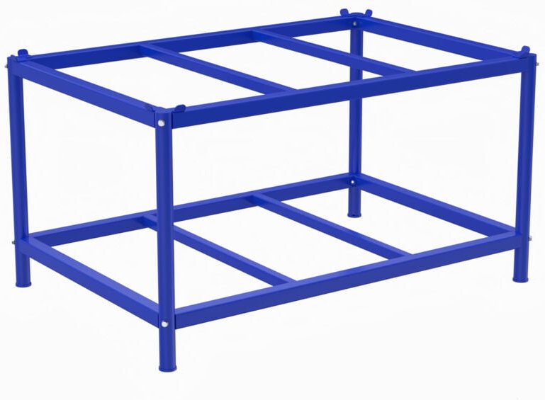 Kongamek Palettentisch mit Palettenheber in Blau bis 1000kg Tragkraft