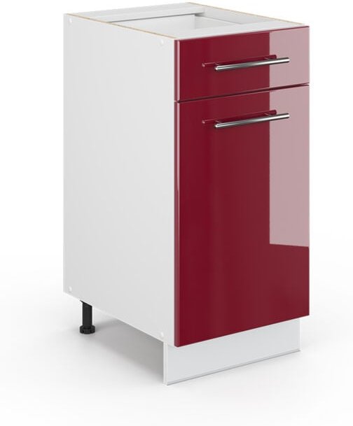 Thumbnail - Midischrank Fame-Line, Bordeaux Hochglanz, 40 x 81.6 cm ohne Arbeitsplatte Vicco