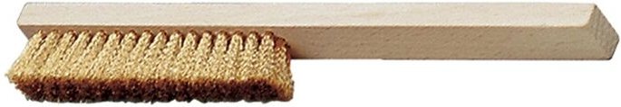 Feinkratzbürste Länge 220 mm 0,15 mm Messing 4-reihig - Promat
